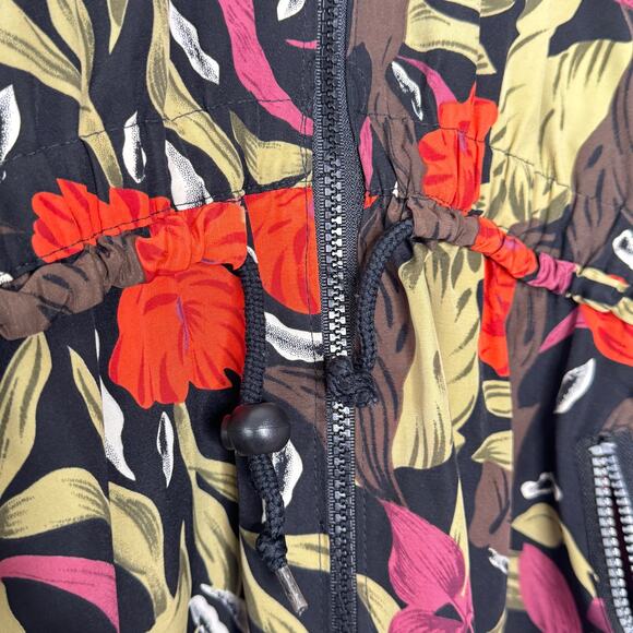 Cuccini Turbo Jacket Womens Large Floral Multicolor Full Zip‎ Hooded Windbreaker - Picture 6 of 10